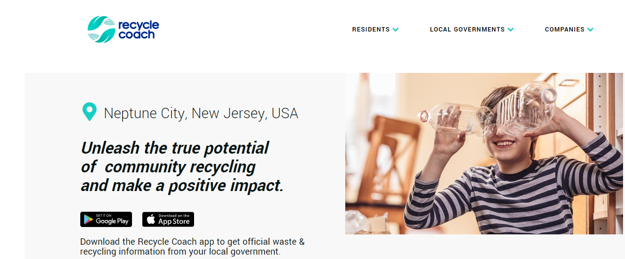 Recycle Coach App Information for Sign Up