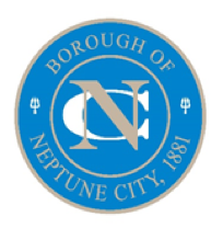 Borough of Neptune City Seal - blue circle with NC in white and gold