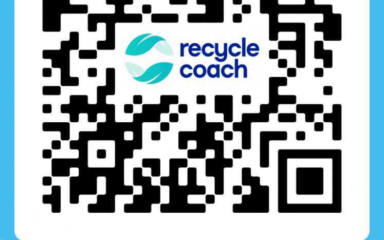 QR Code to Scan to download the Recycle Coach App