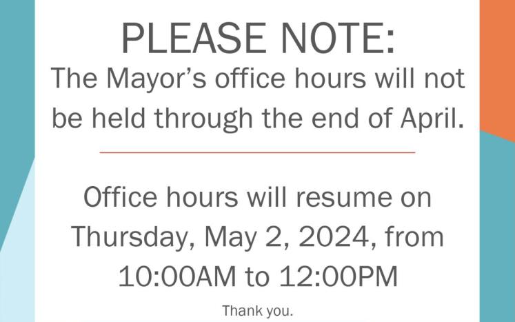 Mayor's Office Hours Cancelled