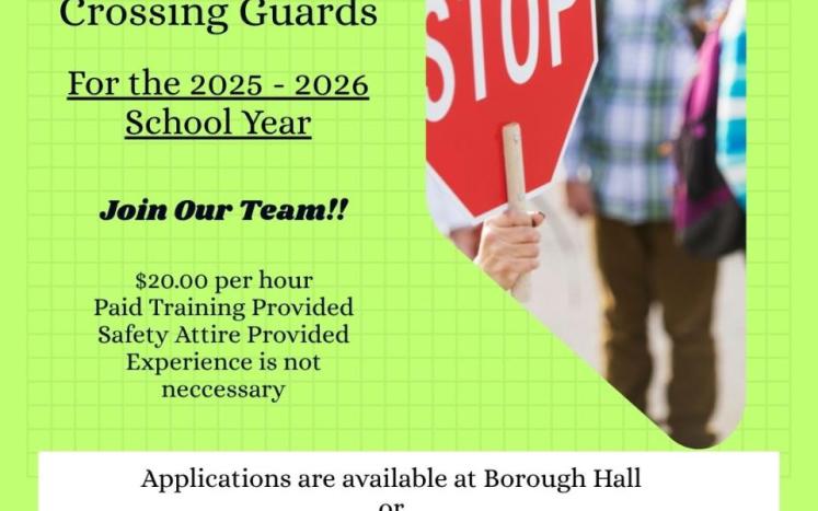 NOW HIRING Crossing Guards